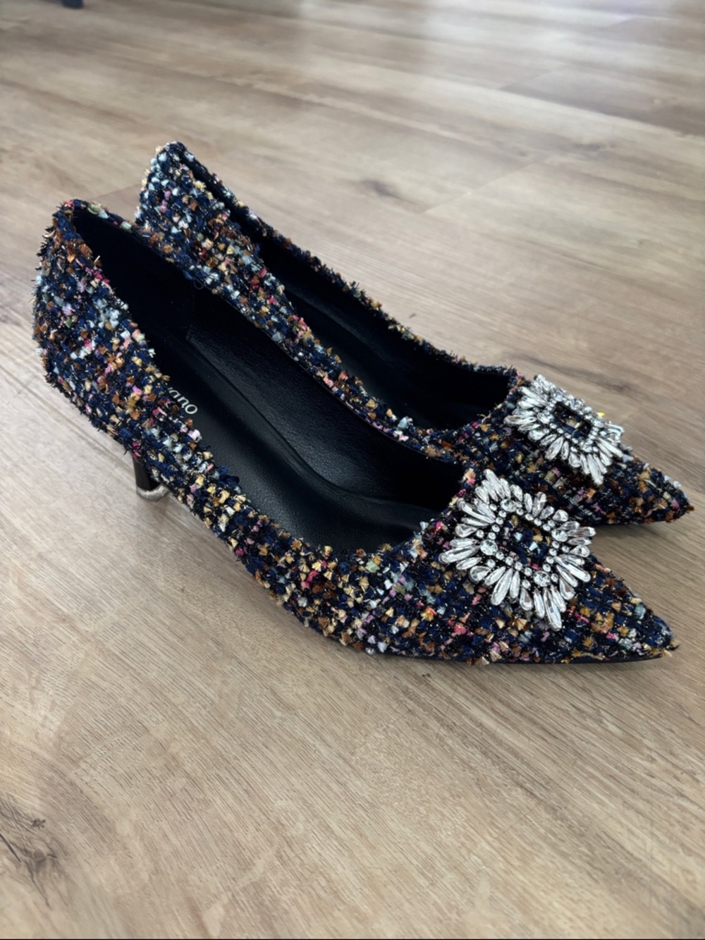 NEW Women’s C. Paravano Crystal Buckle Pumps
